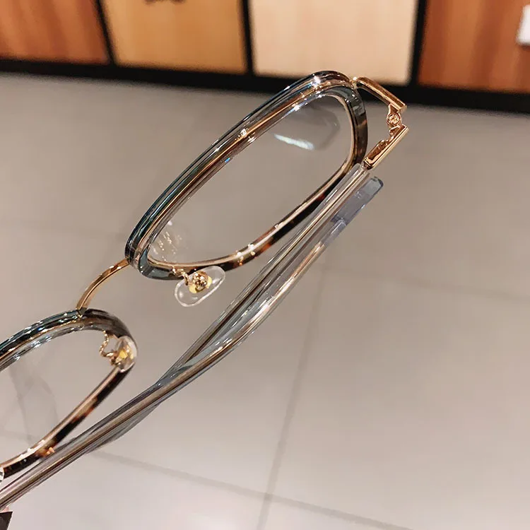 Fashion Square Leopard Two Color Eye Glasses Frame Myopia Trend Female Women Prescription Glasses Frames Optical