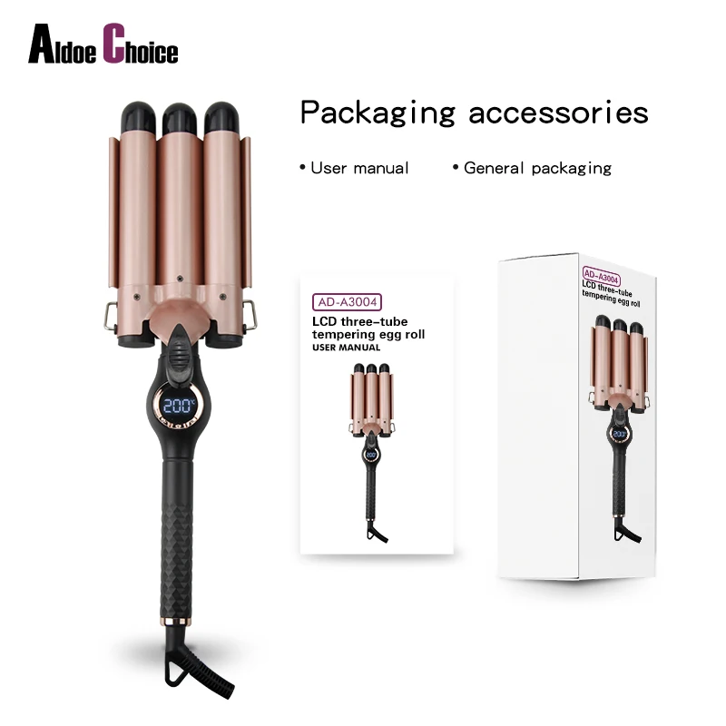 2023 2022 High Quality Portable 3 Barrel Deep Waver Hair Curling Iron