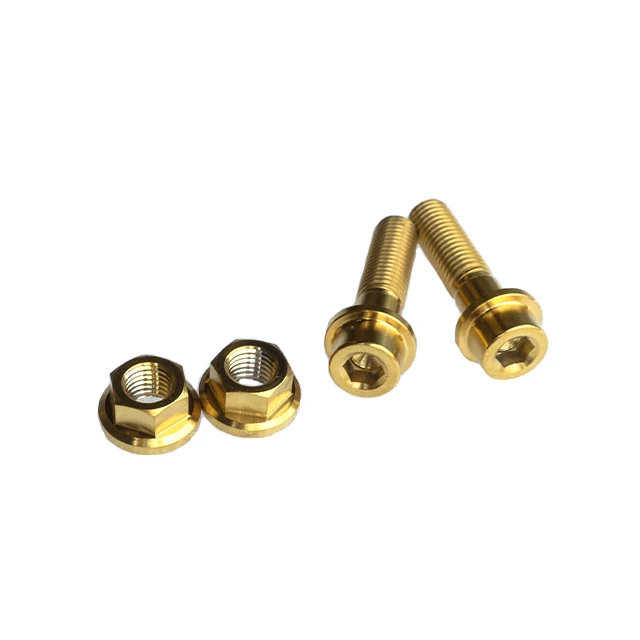 Titanio Bbs Rs Rx Split Cerchio Bulloni M7 24mm Forgiato CNC Testa, Ovale Oro