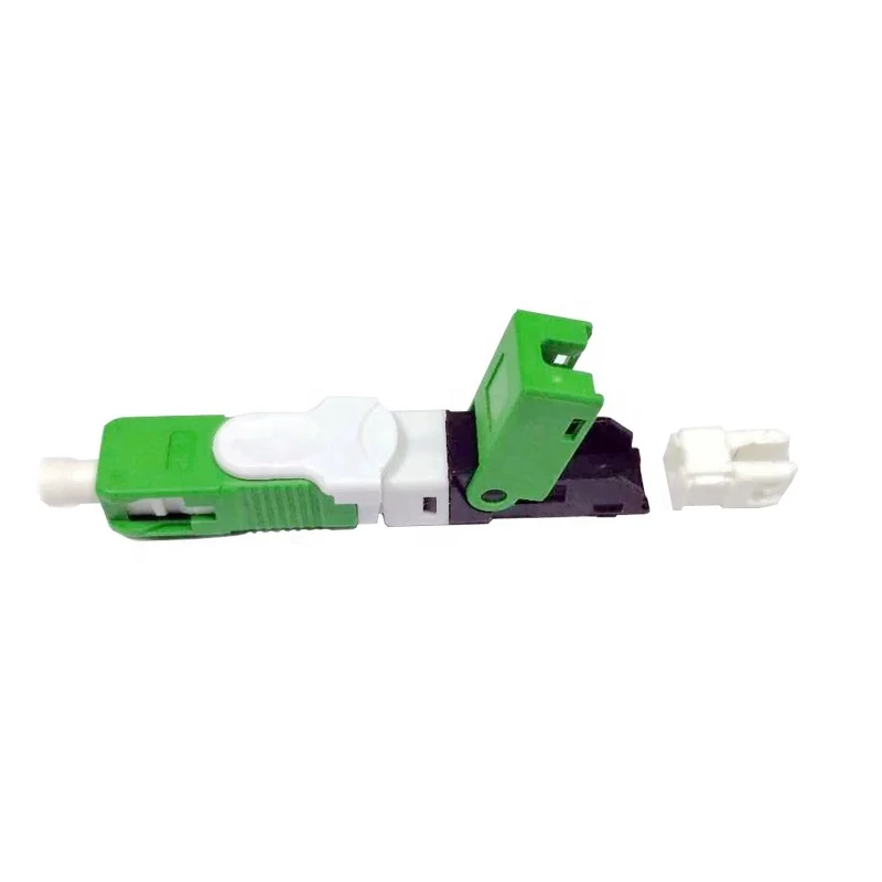 SC APC fiber optic fast installation connector mechanical splicer SOC splice on connector