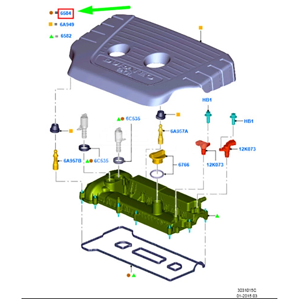 Gasket Set CM5E6D271AA Engine Cylinder Valve Cover Gasket Set for Ford... — 3