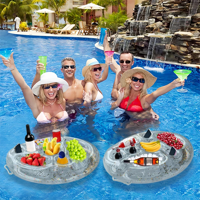 Porte-gobelet Pour Piscine Hors Sol - Lot De 4 - Support Boissons Détachable - Pour Cocktails, Bières, Jus - Fixation Bord De Piscine