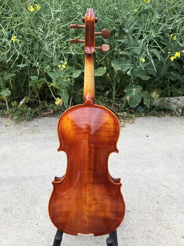 Sinomusik Brand Hot Sale Stringed Musical Instruments German Violin Factory Prices Handmade 4/4 Violin