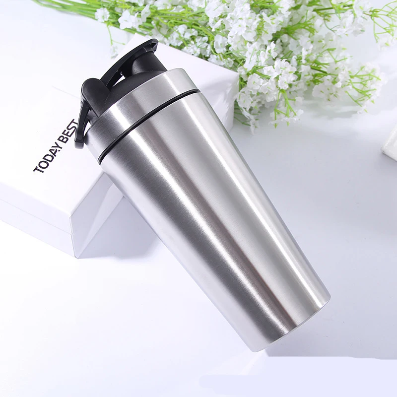 739Ml/25Oz Cup Shaker Bottle 304 Stainless Steel Metal Shake