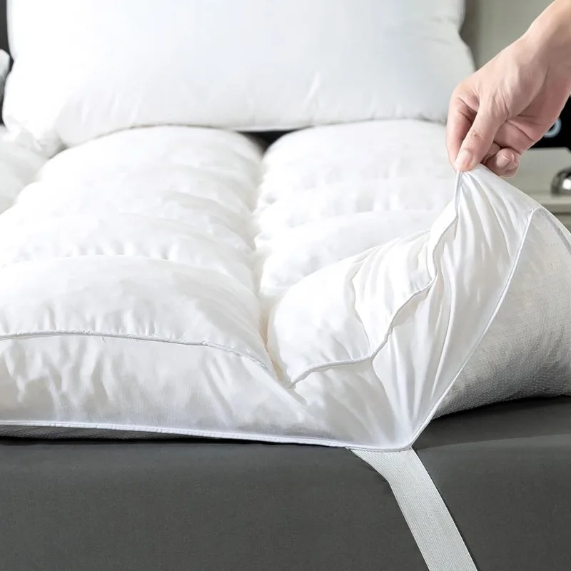 Wholesale All Seasons Fluffy Home Box Stitching Soft Bed Thick Shredded Memory Foam Mattress Topper with Elastic Band