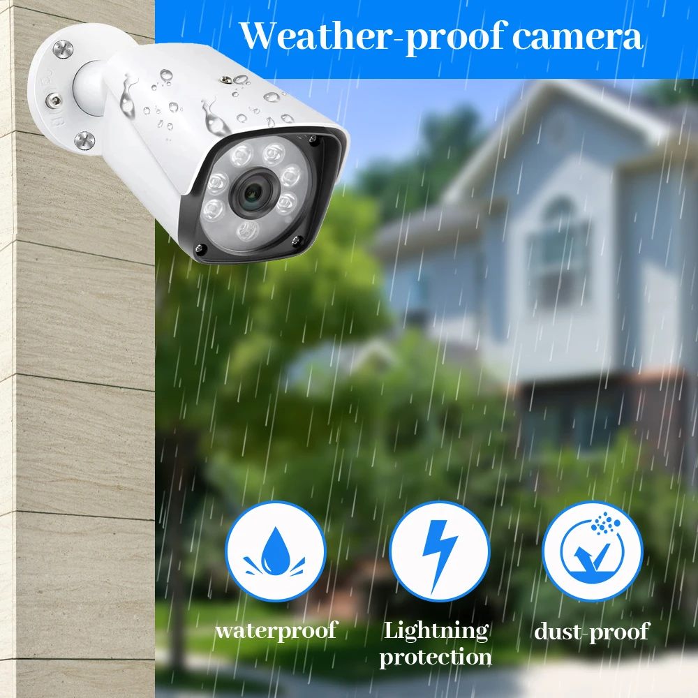 WESECUU Cctv AHD Security Camera System 2mp 5mp 8mp Outdoor Video