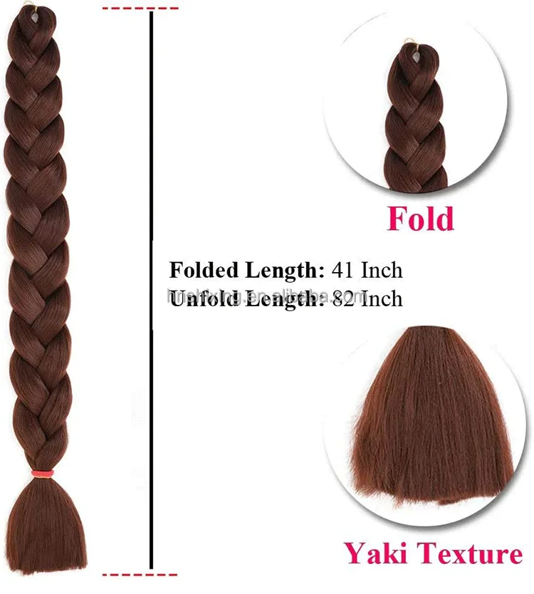 165g Ombre Braiding Hair Braid Hair Yaki Synthetic Jumbo Hair Braids ...