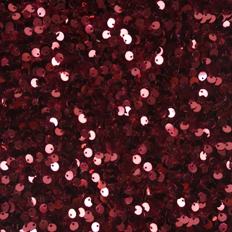 Wholesales Shiny Multicolor Embroidery Sequence Custom Velvet Sequin Fabric for Dress