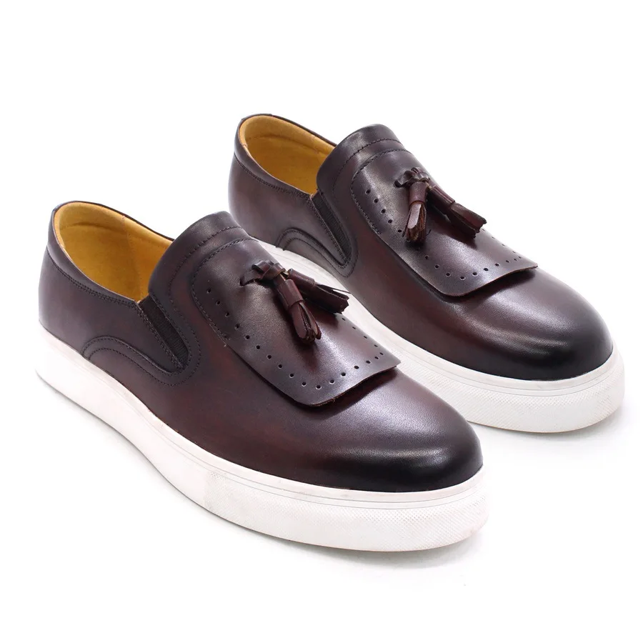 Sh11556a Tassel Expensive Sneakers - Genuine Leather Black  display picture 1
