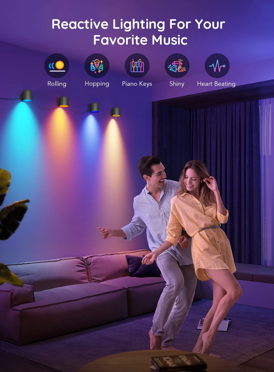 product smart wall sconces music sync home decor wifi wall lights work with alexa multicolor wall led light for party and decor-37