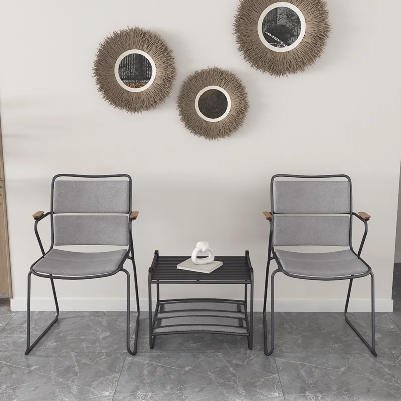 Высококачественный роскошный тканевый обеденный стул K & B с металлической рамой и мягкой спинкой для