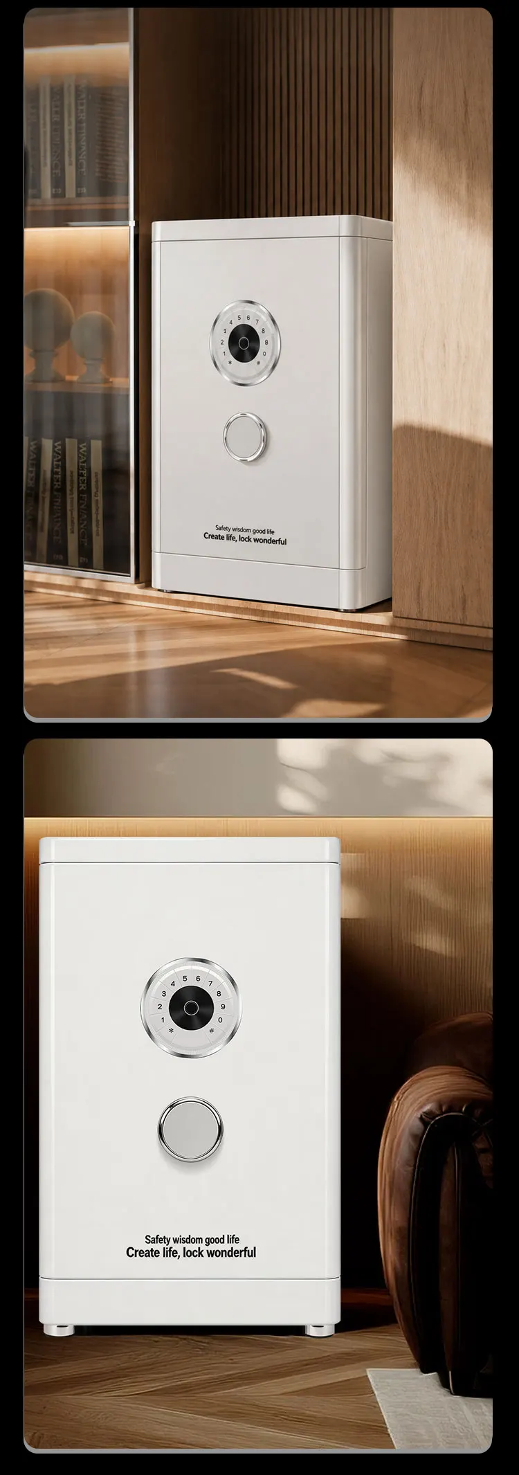 product ceqsafe tuya app wifi biometric fingerprint digital safe box heavy security steel money electronic safes for home office hotel858-15