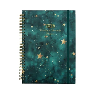 Custom Printed Spiral Bound A4/A5/B5/B6 Notebook Single Coil Planner Hardcover Daily/Weekly/Yearly Schedule Factory Direct