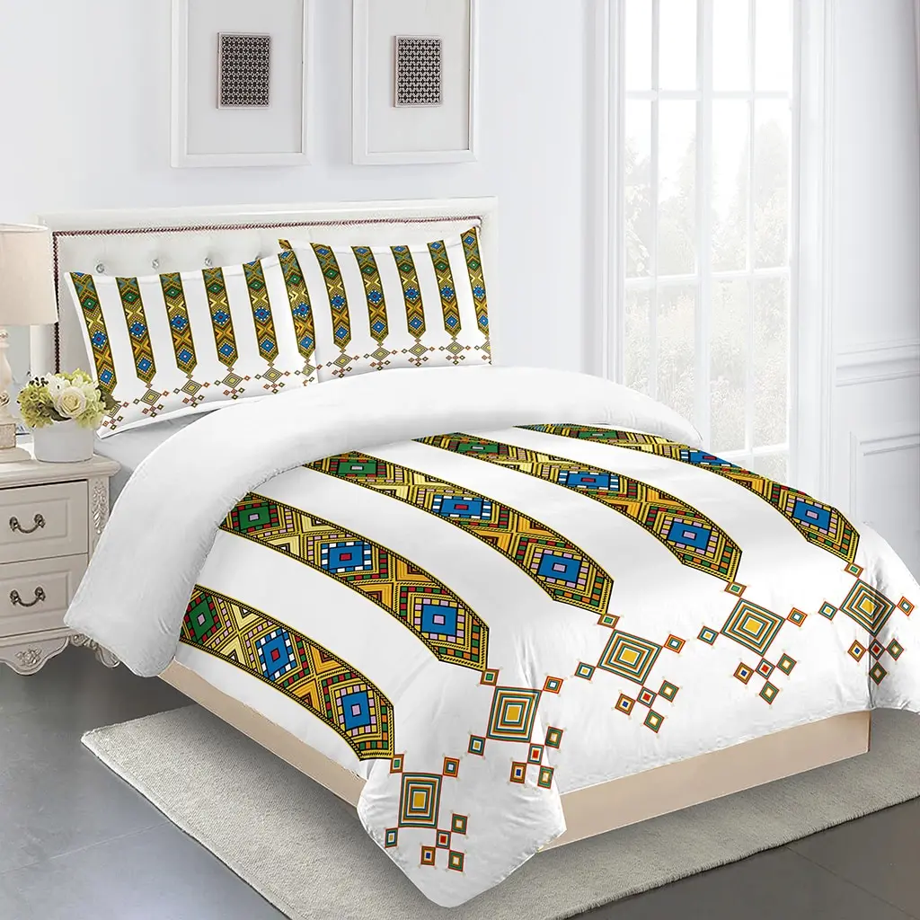 Ethiopian Traditional Saba Telet Customized Design 3d Printed Bedding