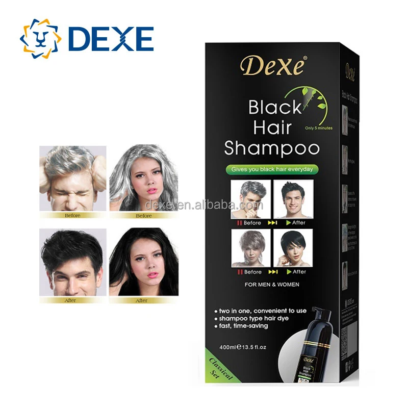 DEXE ヘアカラーシャンプー 3in1 ナチュラルブラウン/ブラック