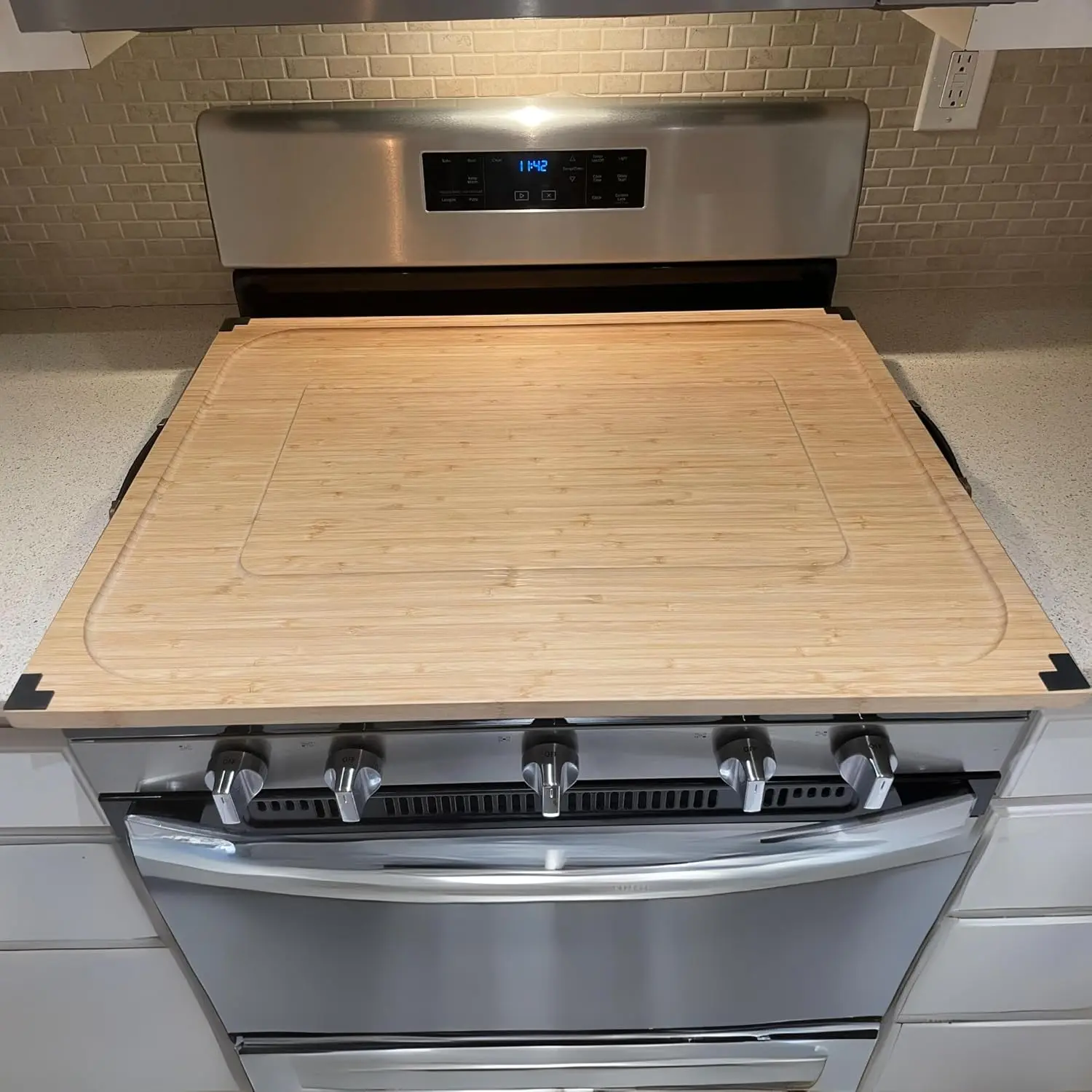 Durable Modern Decorative Extra Large Cutting Board Stovetop Cover Wooden Charcuterie Serving Board