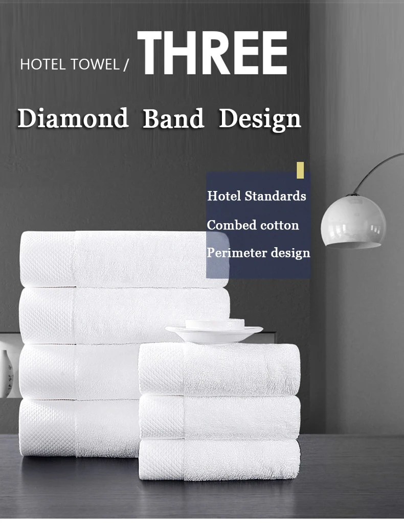 100% Cotton Custom Logo 5 Star Luxury Towels for Hotels
