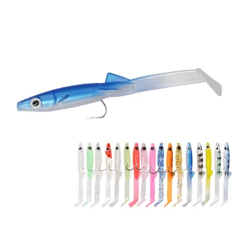 Quality 70mm 2.2g Paddle Tail Sand Eel Fishing Lure Top Soft Sea Eel Bait for Freshwater Fish for Ocean Boat River Fishing – Soft Lure – view 5
