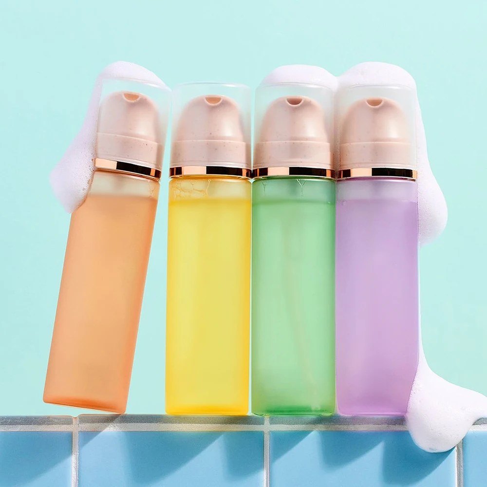 OEM Lüks Köpük Pompalı Şişe 80 ml, 100 ml, 120 ml, 150 ml | Yüz Temizleyici, Yüz Yıkama ve Cilt Bakımı Ambalajı için Plastik Köpük Oluşturan Mousse Şişesi Üreticisi