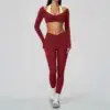 Red Top+Leggings Set