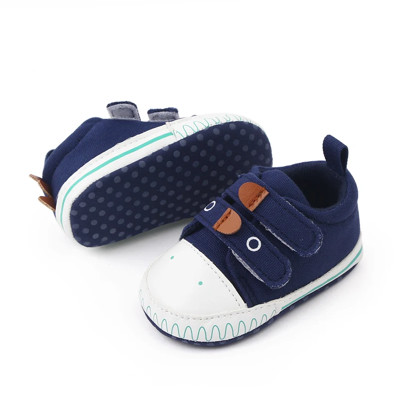Hook&loop Design Canvas Babt Toddler Infant Newborn Boy Shoes Spring Autumn Baby Boy Shoes details