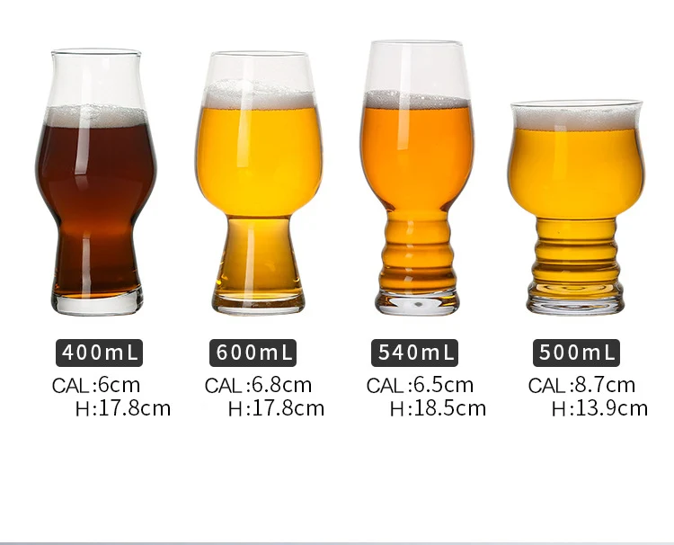 Wholesale Cheap Custom Logo Different Sizes Clear Beer Can Glass Ipa