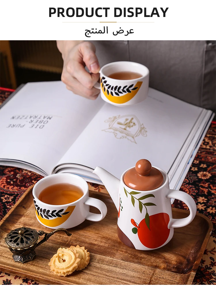 Teapot and Cup Stacked Display