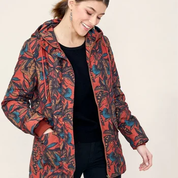 Winter Autumn Special Design Ordinary Waterproof Digital Printing Coat For Ladies