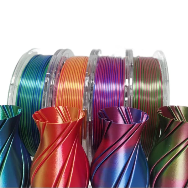 OEM Silk PLA dual color 1kg  For 3d Printing 1.75mm 1KG dual Color filament 1.75mm/3mm