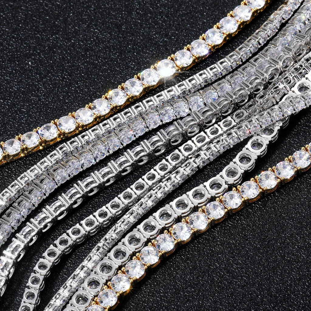 Shop Our 3mm 4mm 5mm Iced Out Pink CZ Tennis Chain Necklaces Shop Our 3mm 4mm 5mm Iced Out Pink CZ Tennis Chain Necklaces