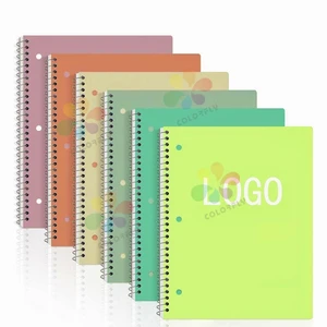 A4 College Ruled Spiral Notebook Printed Pages 80gsm Single Wire Journal Thermal for School Students Office Gift for Students