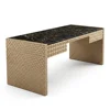 3D Embossed Metal Frame & Natural Stone Tabletop