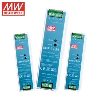 MeanWell EDR-75-24 75W Switching Power Supply 24V 3.2A 24V 48V DIN Rail for Industrial Control System Switching power supply