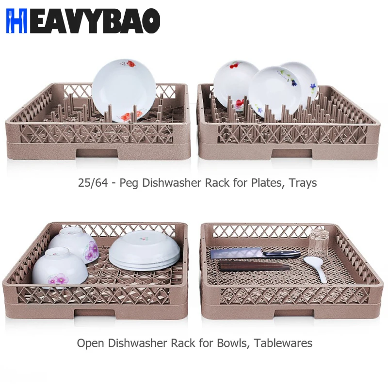 64, 25 Compartment Plate Tray Divider Dish Storage Rack Peg Rack