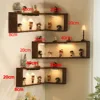 Walnut-colored three-piece set (excluding ornaments and lamps) with inner corner design