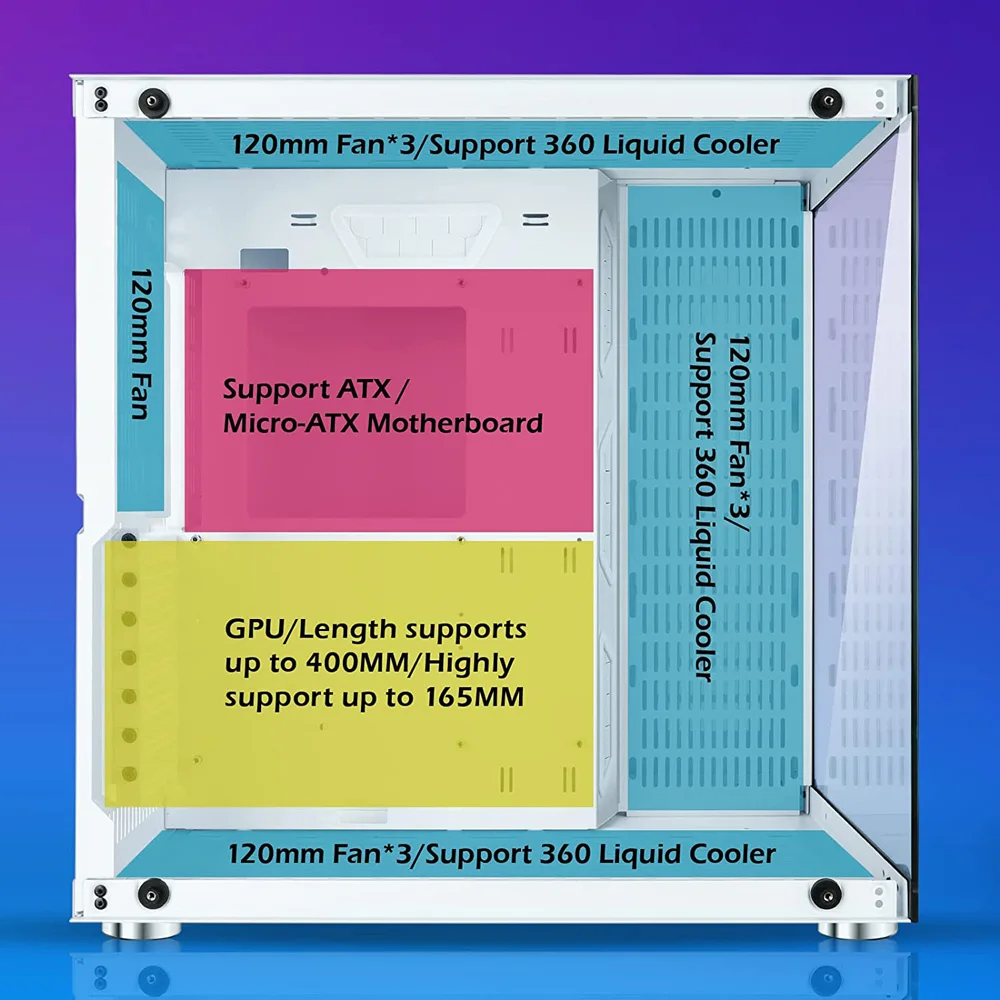 China Cheap Atx Computer Case Vertical Office Computer Box Cpu