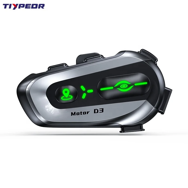 TIYPEOR Motorcycle Helmet Headset D3 with Global Positioning System and AI Voice Assistant for Motorbike Rider