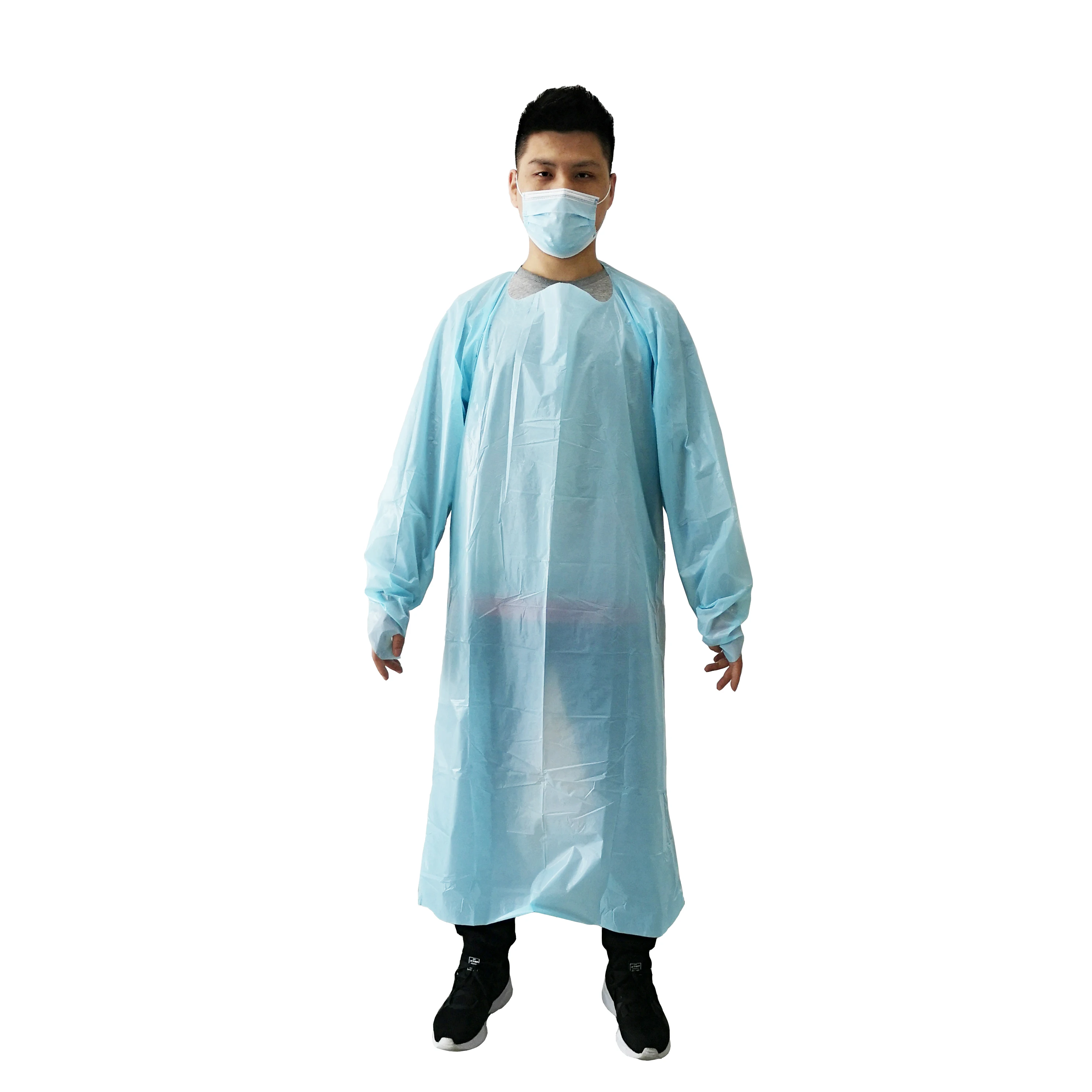 laminated disposable gown CPE disposable reinforced gown