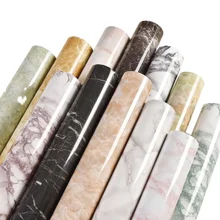 DUUEIHHUER Self-Adhesive Marble Wallpaper Waterproof PVC Embossed Finish Square Pattern Roll Bathroom Home Decorative Films