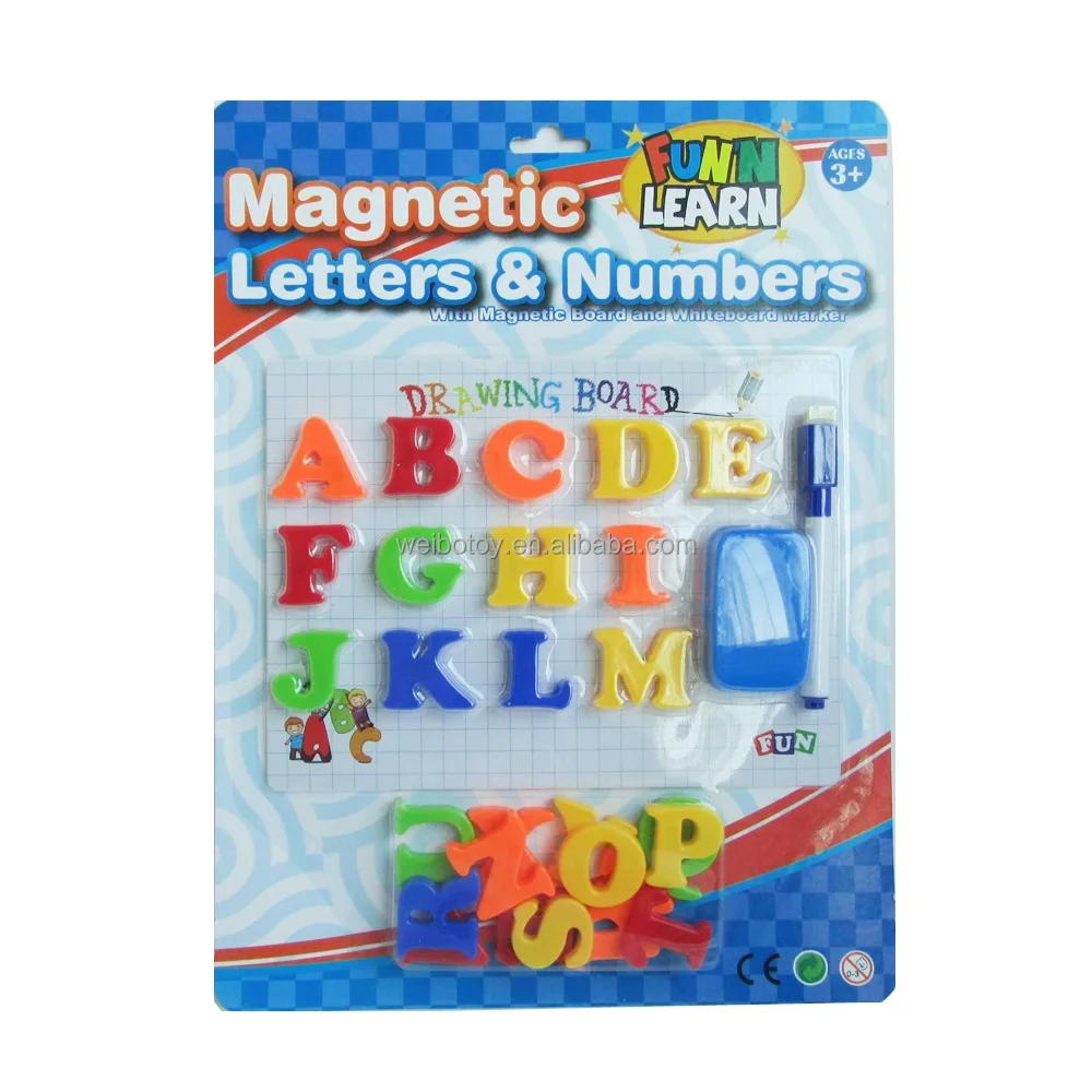 Source educational toys for kids learning words magnetic letters