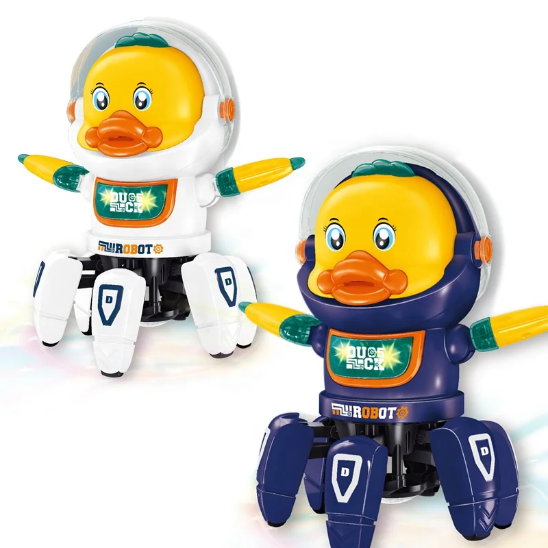 Robot Anatra Astronauta Danzante Con Luci LED E Musica, Giocattolo Interattivo Per Bambini (Batterie Non Incluse)