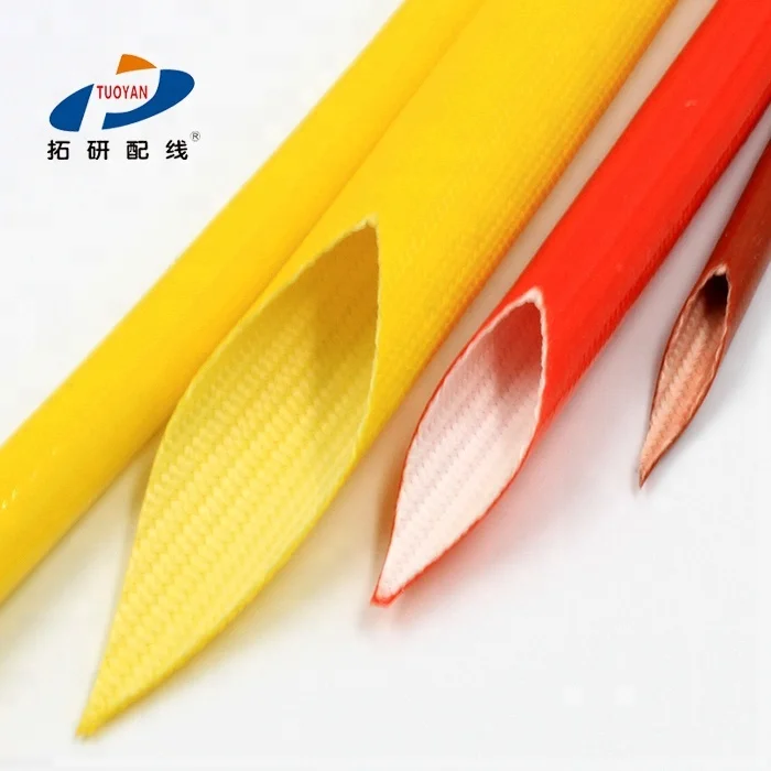 insulation tube ROHS certificated silicone fiberglass sleeveing