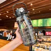 Bright black 1500ml resistant portable double drink cup lid]]