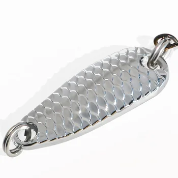 Zinc Alloy Sequin Spoon Lure Bait Artificial Hard Bait for Micro Creature Diverse Mandarin Fish White Striped Fish Gold Silver – Metal Jig – view 5