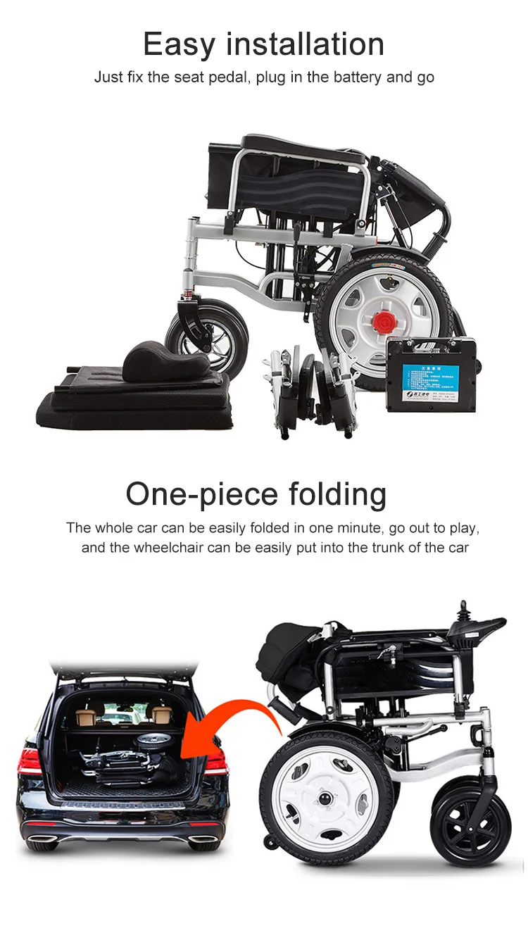 High Quality Lightweight Manual Wheelchair Portable Folding Hand Push