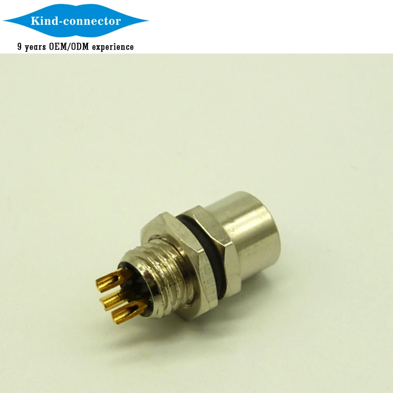 Hot Sale Aohua M8 3 pin IP68 male female LED Lighting metal cable connector