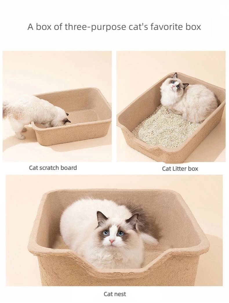 Portable Travel Cat Litter Box Ecofriendly Degradable Disposable With