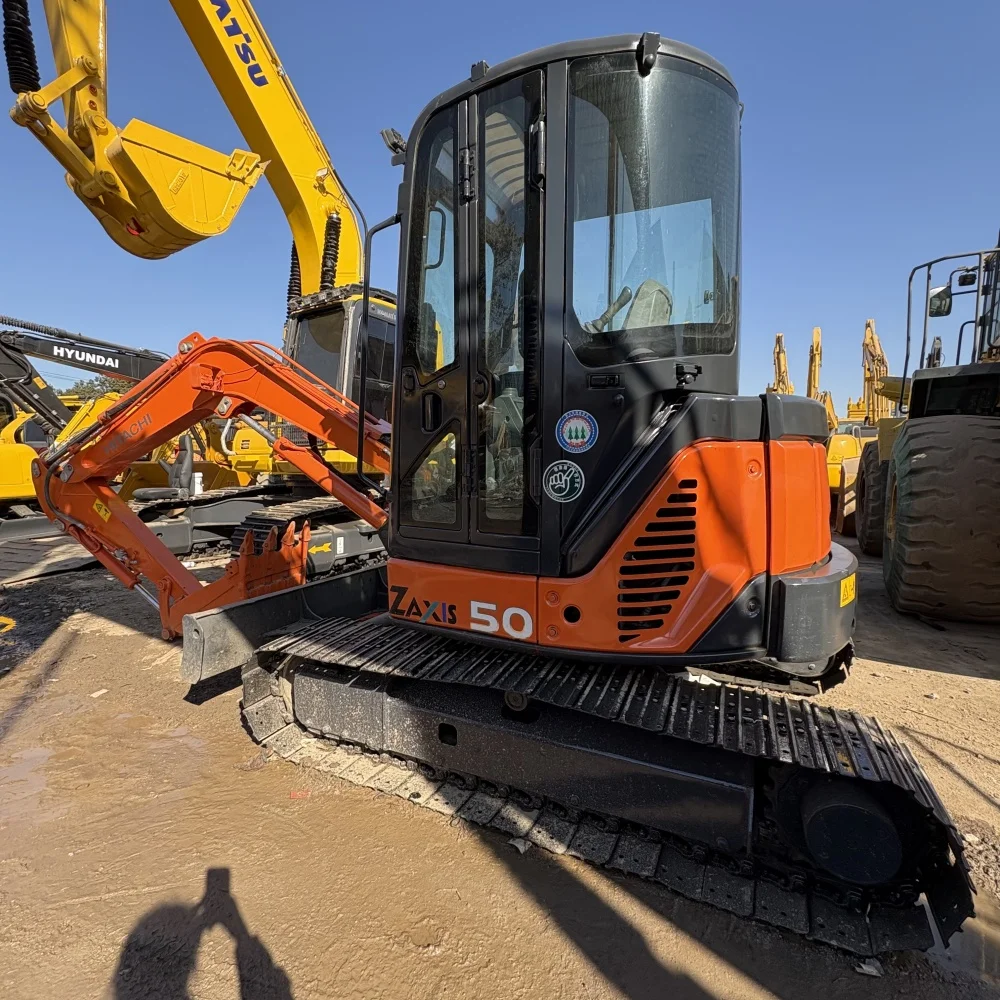 Shanghai Work Machine 5 Ton Hitachi Teeth Cheap China Excavator Metal Tracks Zx50 2025 Excavator for Sale at the Lowest Price