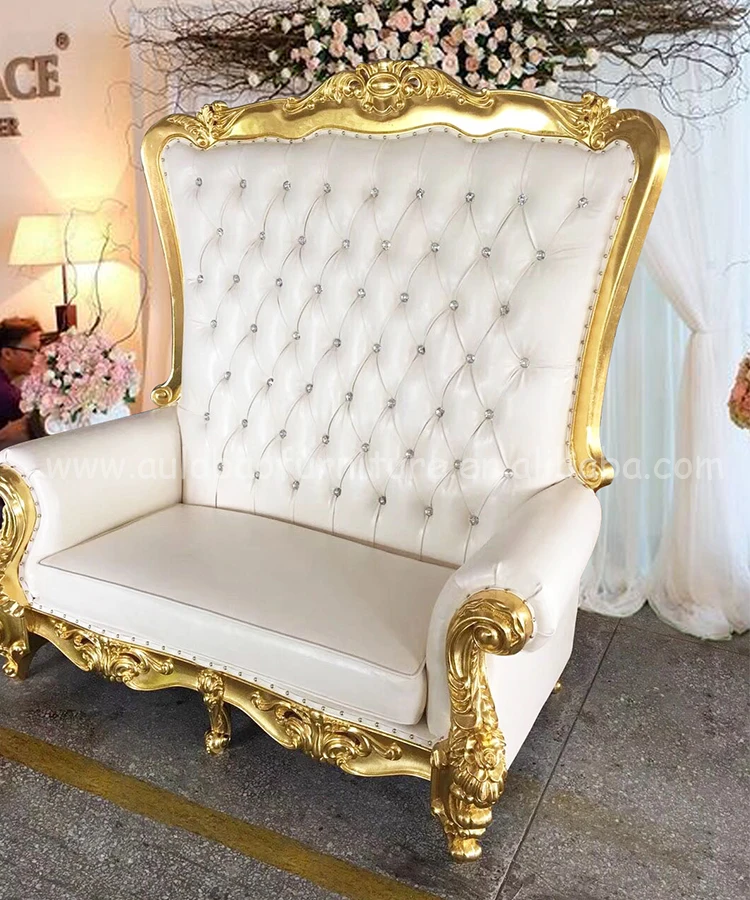 Fancy Sofa Chair Royal Throne Chaise Lounge Wedding Sofa For Bride And