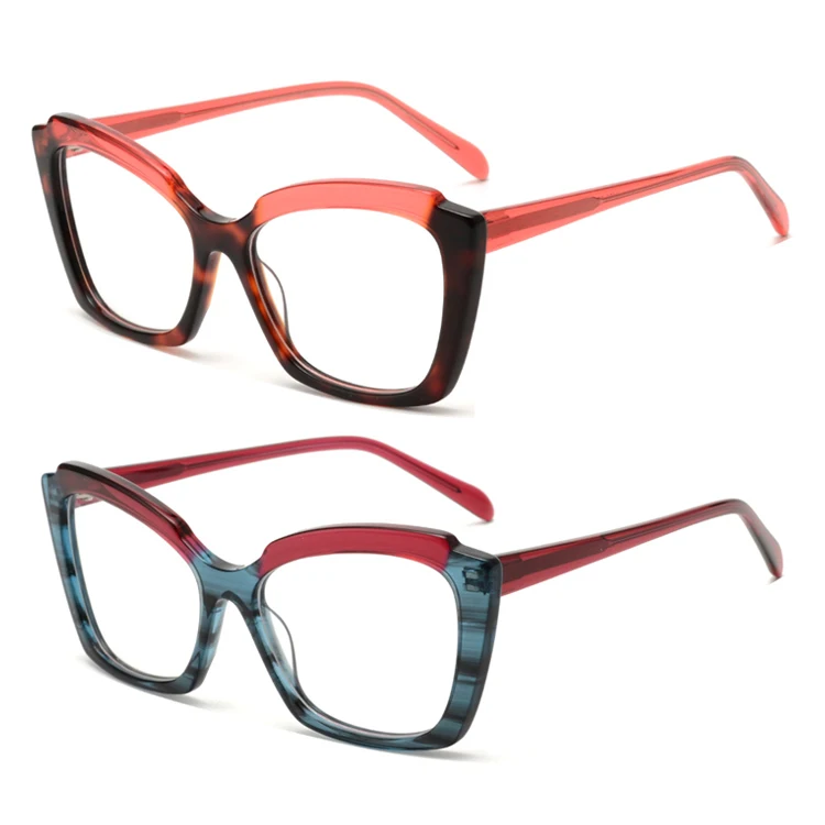 2023 Colorful Acetate Cat Eye Frame Spectacles Ladies Eyeglasses Women Spectacle Eyewear Frames Hot Sale